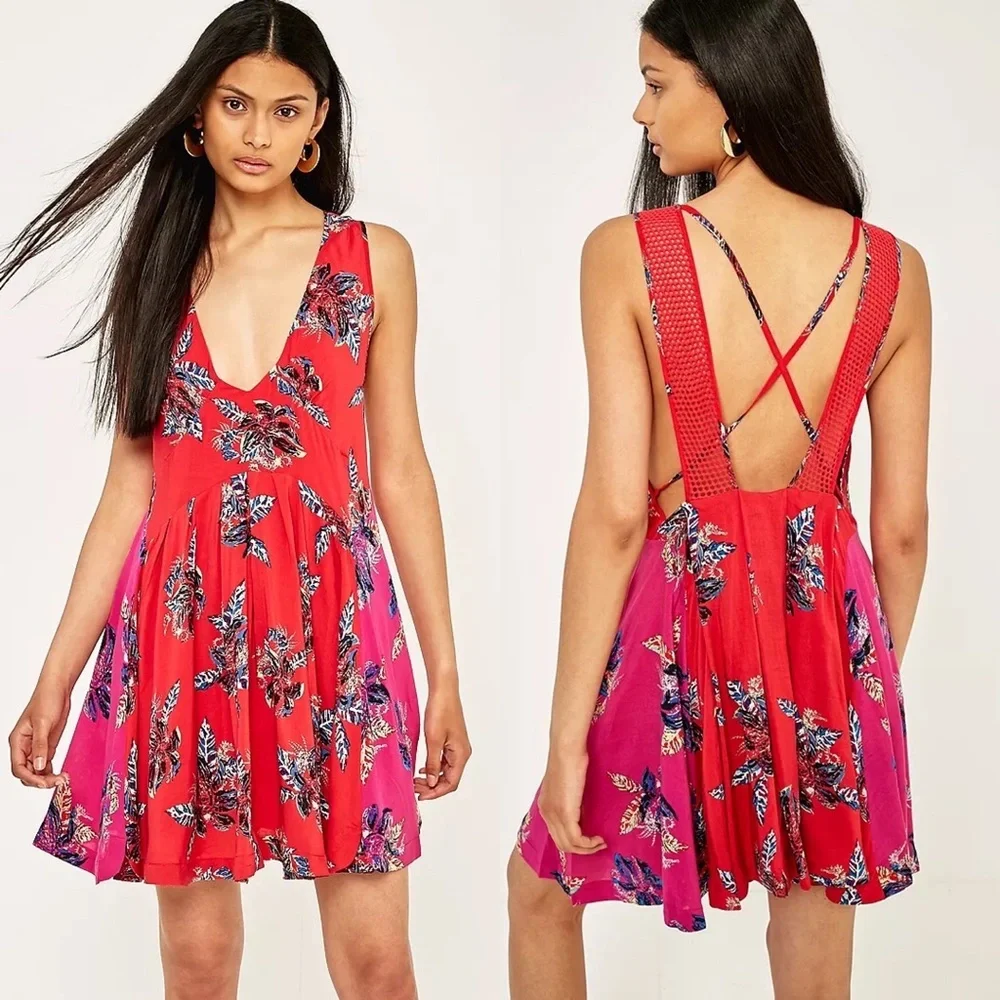 Free People Thought I Was Dreaming Dress in Red - Picture 4 of 16